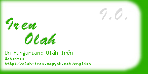 iren olah business card
