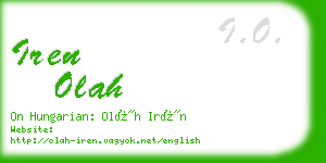 iren olah business card